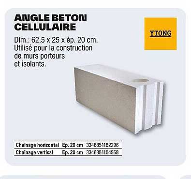 ANGLE BETON CELLULAIRE
