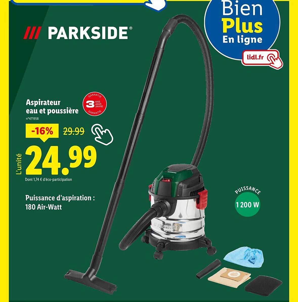 Aspirateur eau et poussière