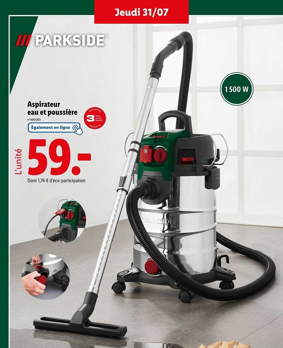 Aspirateur eau et poussière