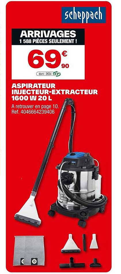 ASPIRATEUR INJECTEUR-EXTRACTEUR 1600 W 20 L
