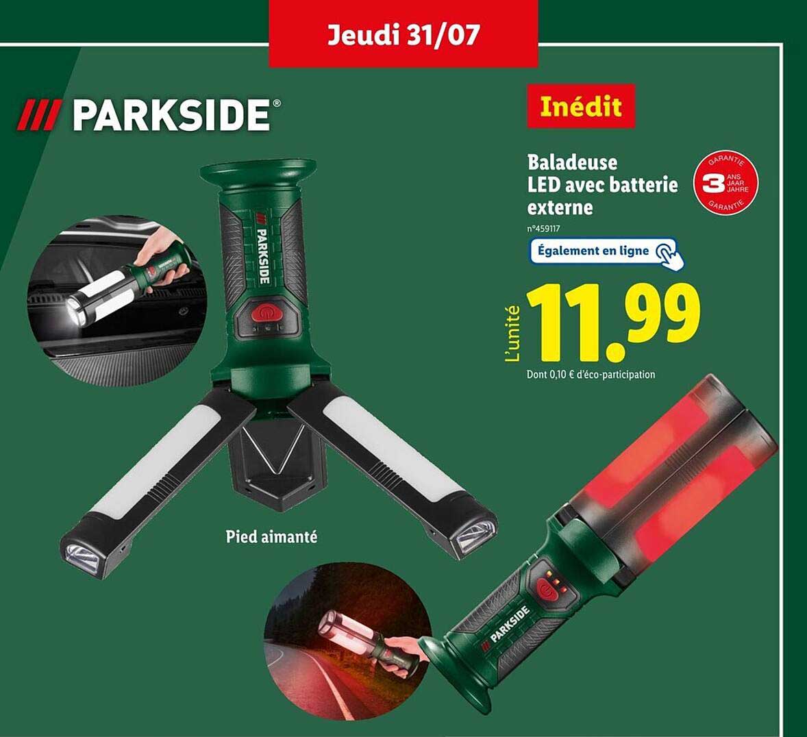 Baladeuse LED avec batterie externe