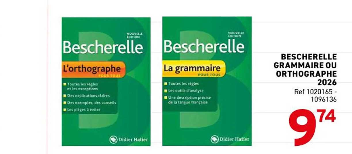 BESCHERELLE GRAMMAIRE OU ORTHOGRAPHE 2026