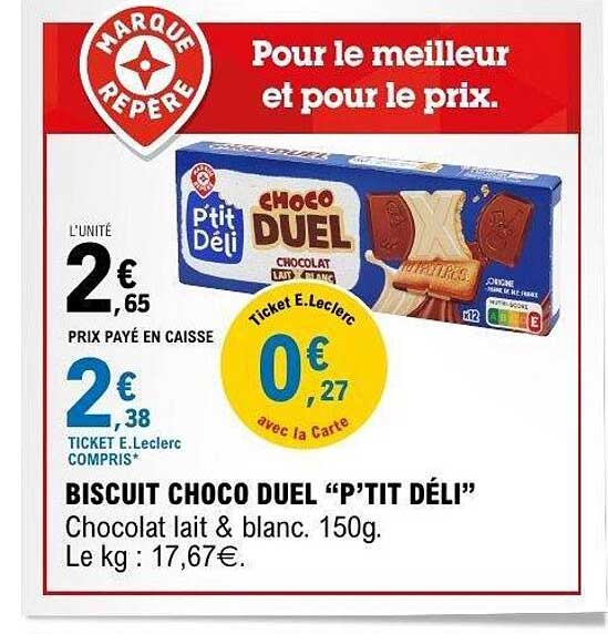 BISCUIT CHOCO DUEL “P'TIT DÉLI”