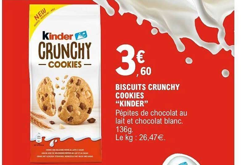 BISCUITS CRUNCHY COOKIES "KINDER"