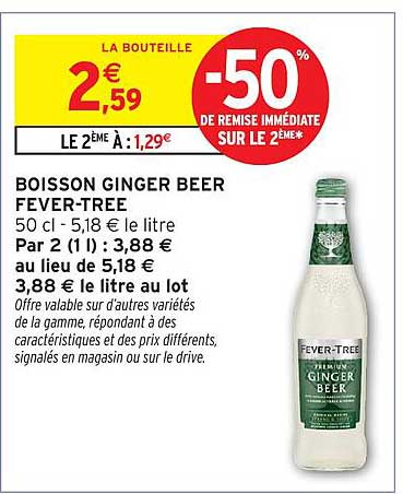 BOISSON GINGER BEER FEVER-TREE