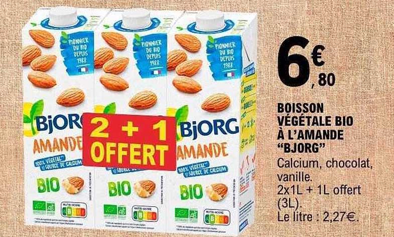 BOISSON VÉGÉTALE BIO À L'AMANDE "BJORG"