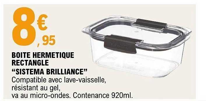 BOITE HERMETIQUE RECTANGLE "SISTEMA BRILLIANCE"