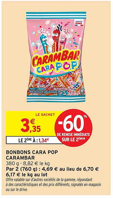 BONBONS CARA POP CARAMBAR