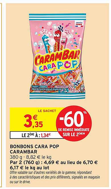 BONBONS CARA POP CARAMBAR