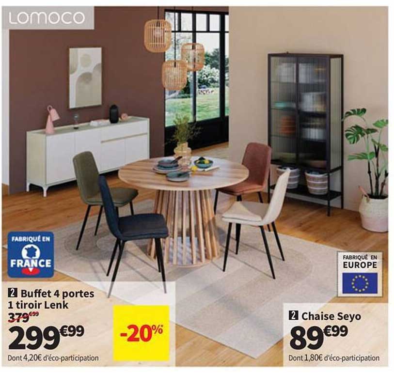 Buffet 4 portes 1 tiroir Lenk