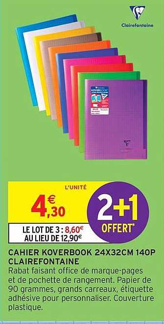 CAHIER KOVERBOOK 24X32CM 140P CLAIREFONTAINE