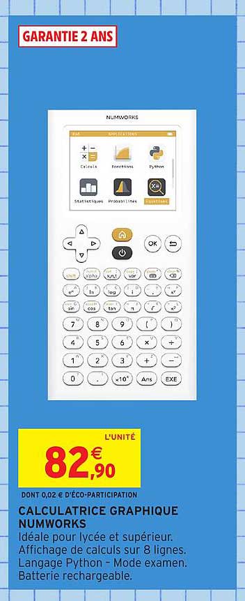 CALCULATRICE GRAPHIQUE NUMWORKS