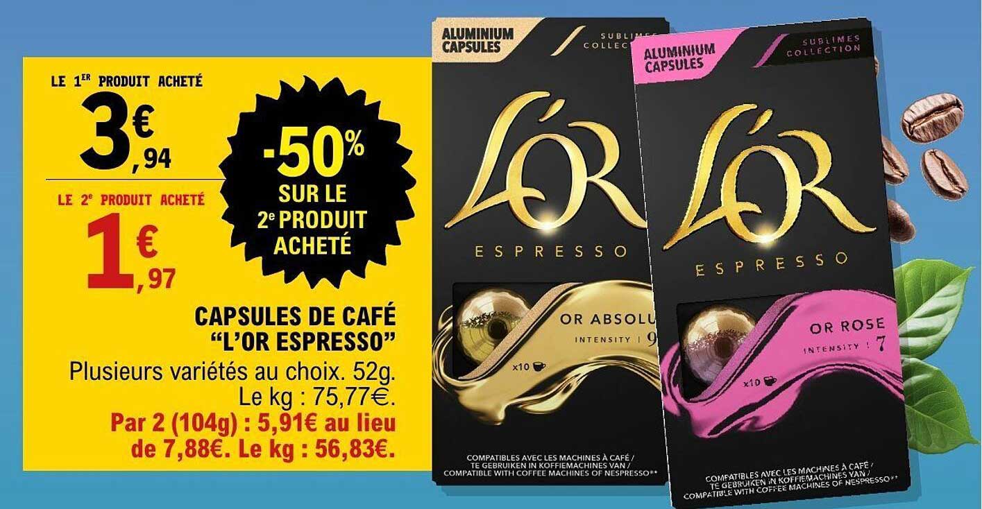 CAPSULES DE CAFÉ “L’OR ESPRESSO”
