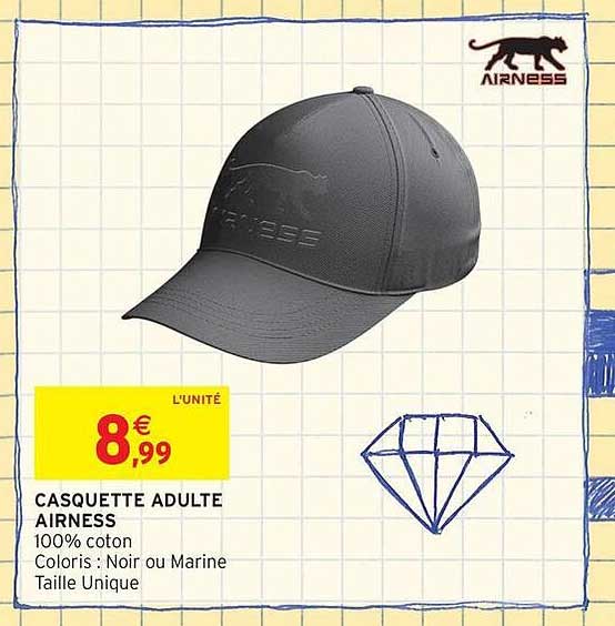CASQUETTE ADULTE AIRNESS