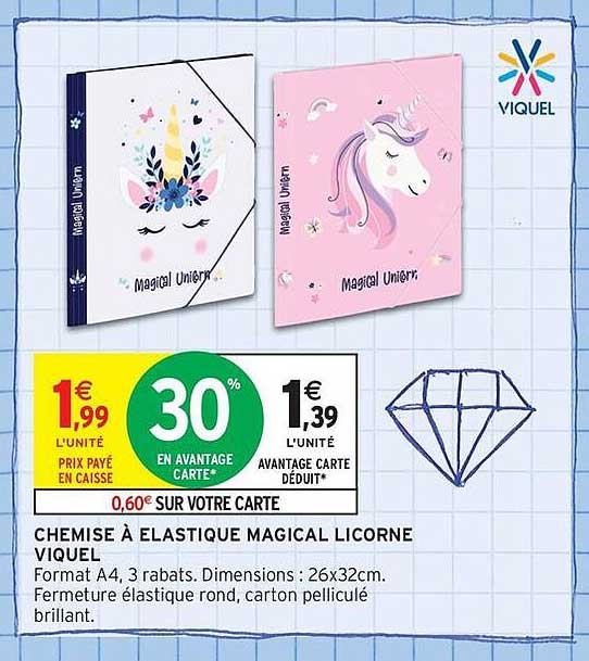 CHEMISE À ÉLASTIQUE MAGICAL LICORNE VIQUEL