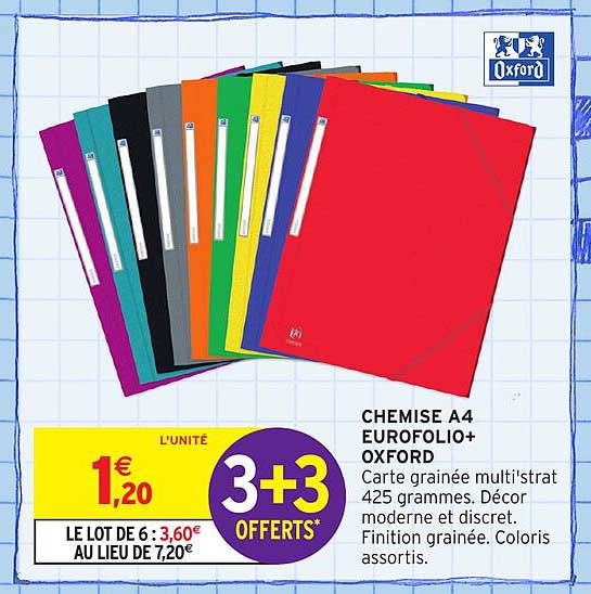 CHEMISE A4 EUROFOLIO+ OXFORD