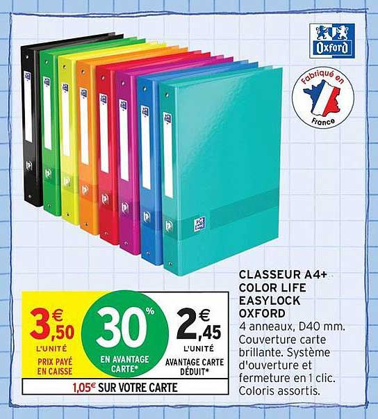 CLASSEUR A4+ COLOR LIFE EASYLOCK OXFORD