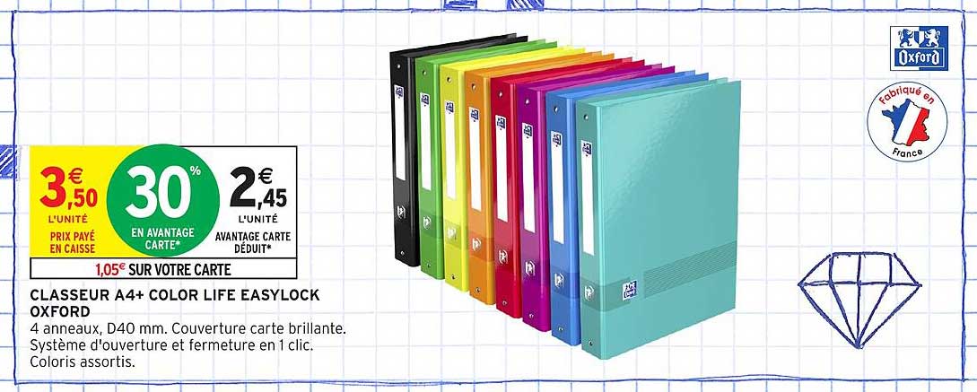 CLASSEUR A4+ COLOR LIFE EASYLOCK OXFORD