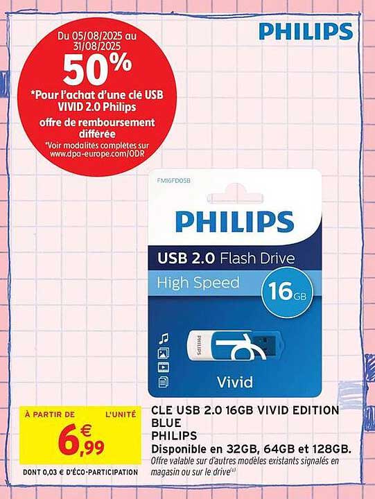 CLE USB 2.0 16GB VIVID EDITION BLUE