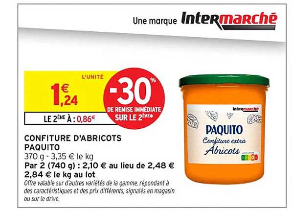 CONFITURE D'ABRICOTS PAQUITO