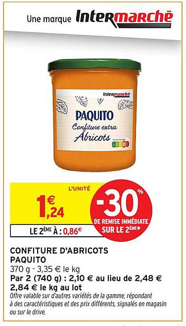 Confiture d'abricots PAQUITO