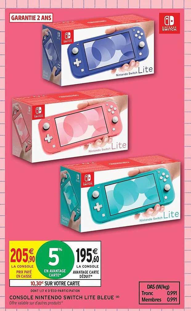 CONSOLE NINTENDO SWITCH LITE BLEUE