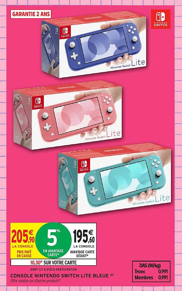 CONSOLE NINTENDO SWITCH LITE BLEUE