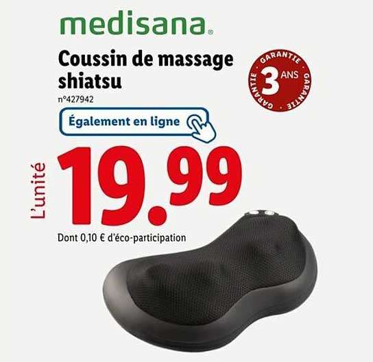 Coussin de massage shiatsu