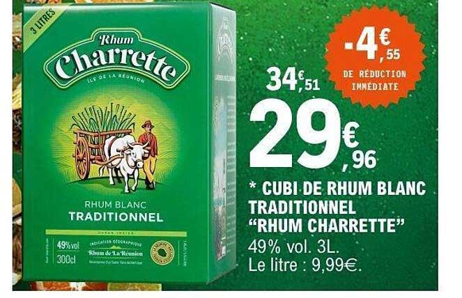 Cubi de Rhum Blanc Traditionnel "Rhum Charrette"