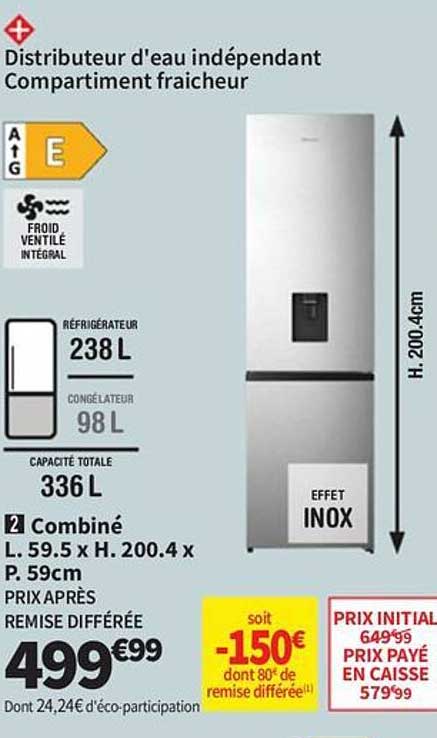 Distributeur d'eau indépendant Compartement fraicheur