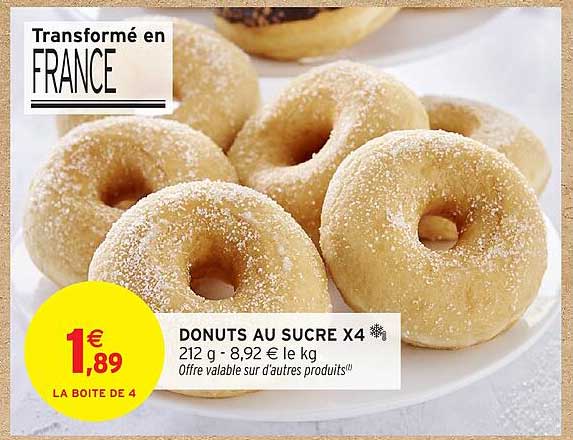 DONUTS AU SUCRE X4