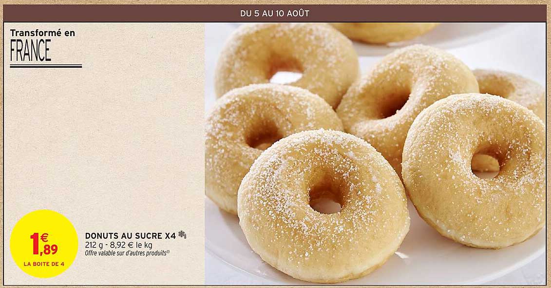 DONUTS AU SUCRE X4