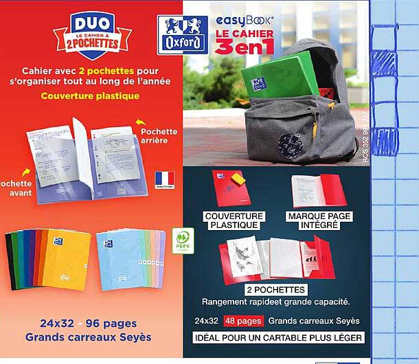 DUO LE CAHIER 2 POCHETTES