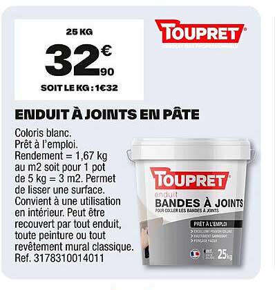 ENDUIT À JOINTS EN PÂTE