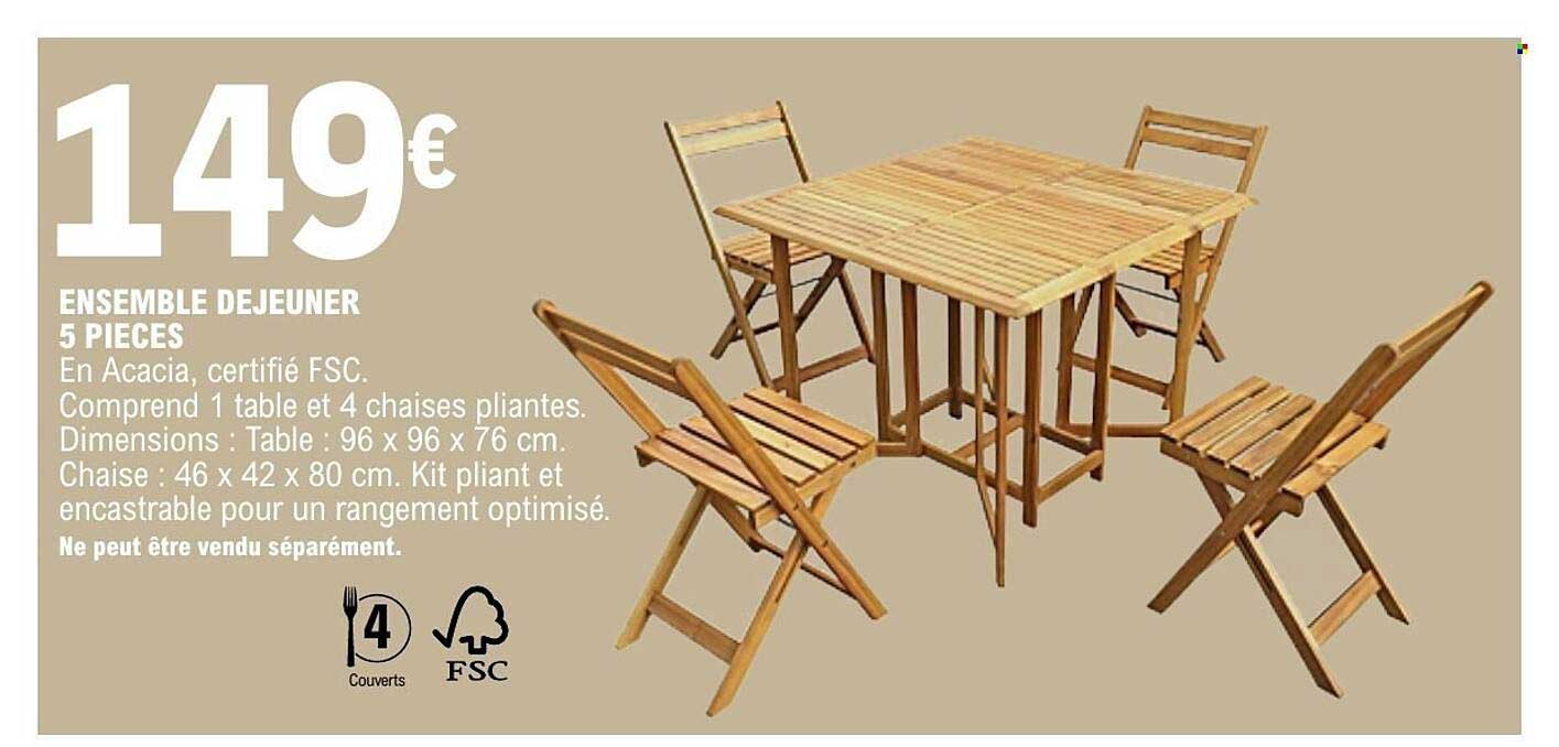 ENSEMBLE DEJEUNER 5 PIECES
