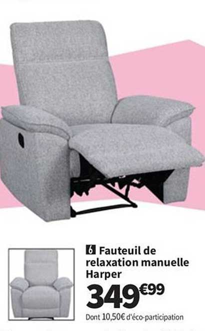 Fauteuil de relaxation manuelle Harper