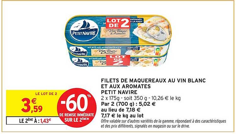 FILETS DE MAQUEREAUX AU VIN BLANC ET AUX AROMATES