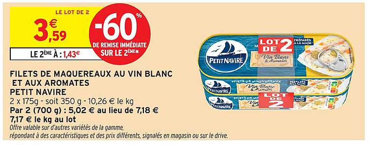 FILETS DE MAQUEREAUX AU VIN BLANC ET AUX AROMATES