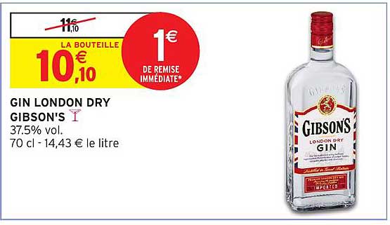 GIN LONDON DRY GIBSON'S