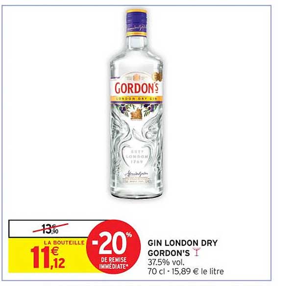 GIN LONDON DRY GORDON'S