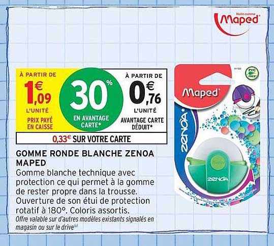 GOMME RONDE BLANCHE ZENOA MAPED