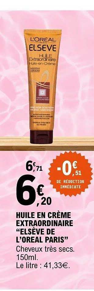 HUILE EN CRÈME EXTRAORDINAIRE "ELSEVE DE L'OREAL PARIS"
