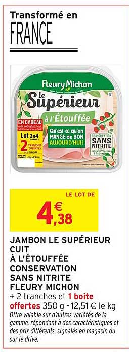 JAMBON LE SUPÉRIEUR CUIT À L'ÉTOUFFÉE