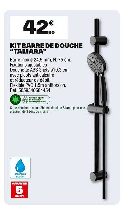 KIT BARRE DE DOUCHE "TAMARA"