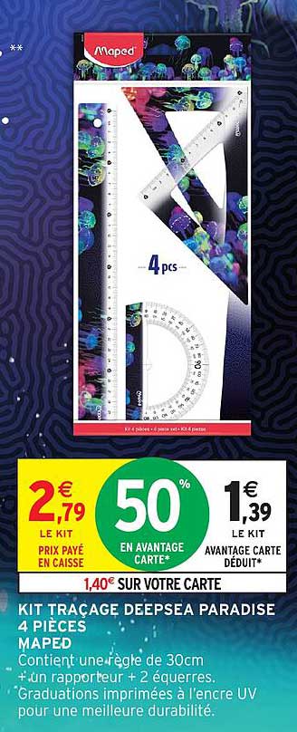 KIT TRACAGE DEEPSEA PARADISE 4 PIECES MAPED