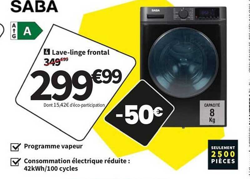 Lave-linge frontal SABA 8 Kg