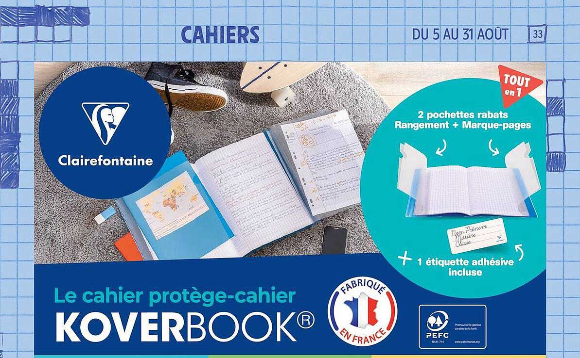Le cahier protège-cahier KOVERBOOK®