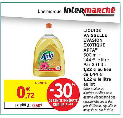 LIQUIDE VAISSELLE ÉVASION EXOTIQUE APTA