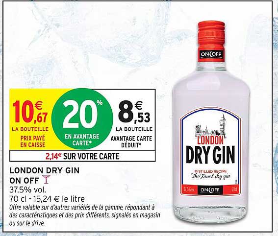 LONDON DRY GIN ON OFF