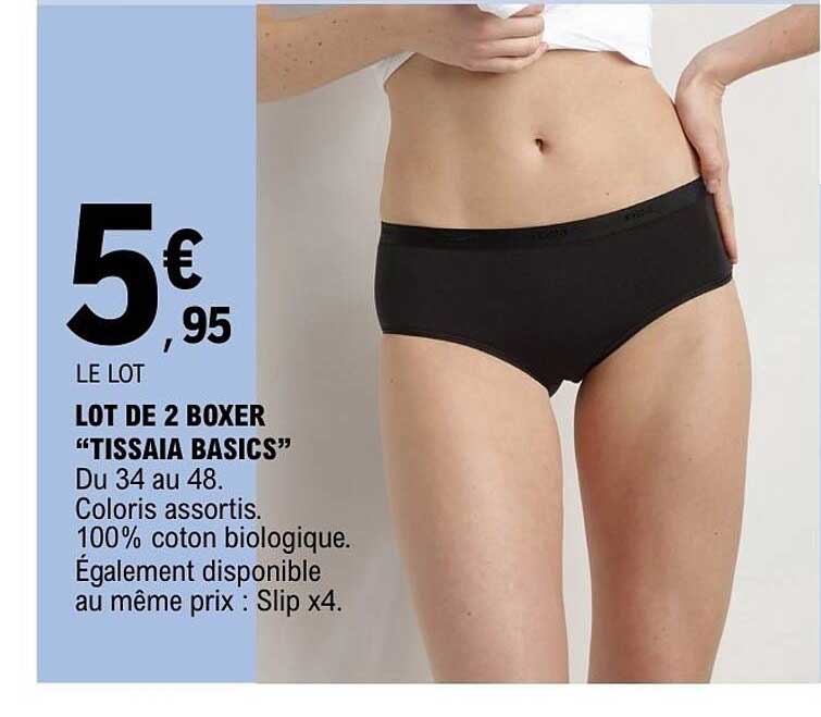 LOT DE 2 BOXER "TISSAIA BASICS"